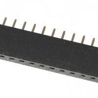 Pin header female pinsocket 1x13-pin 2.54mm pitch zwart